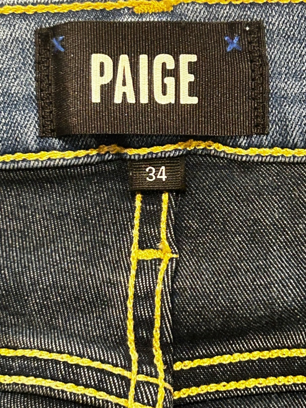 Paige Men’s Stretch Slim Denim Straight leg Lennox Jeans, Mid-rise. Size 34 - Picture 6 of 8